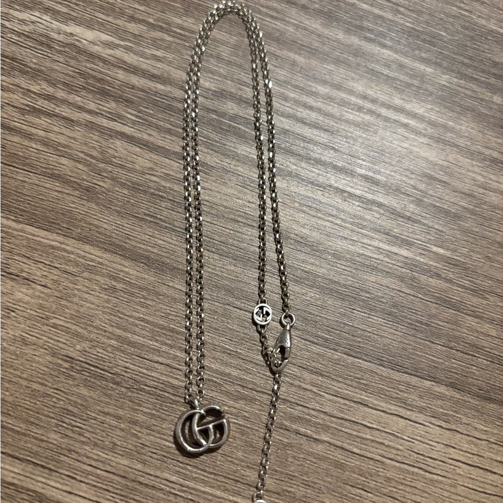Silver Necklace with Logo Pendant